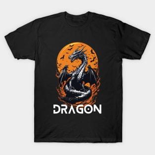 Xaden Riorson dragon flying to the moon T-Shirt